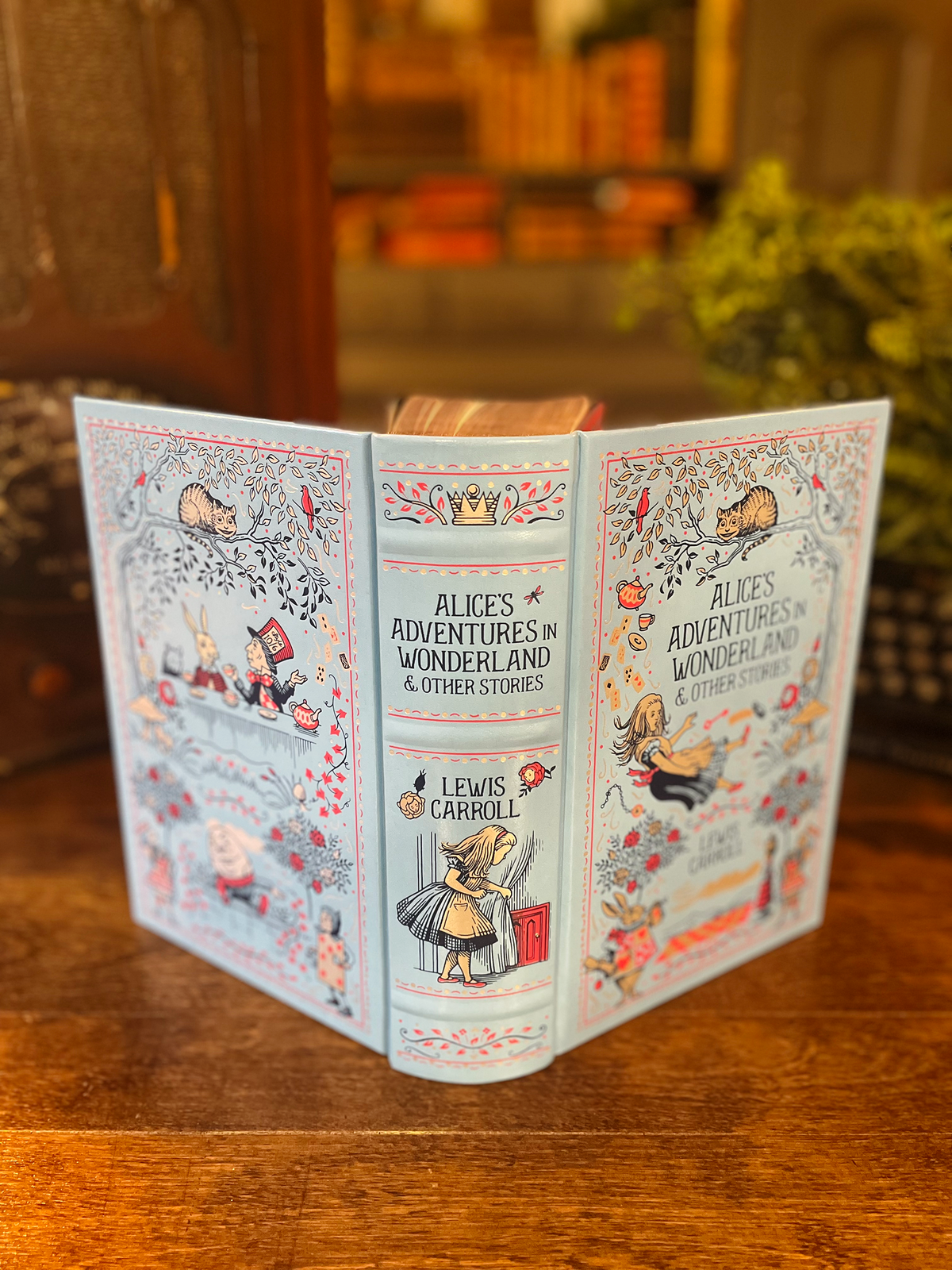 Alice’s Adventures in Wonderland, Collectible Hardcover Classic, Bonded Leather with Gilded Pages and Ribbon Marker