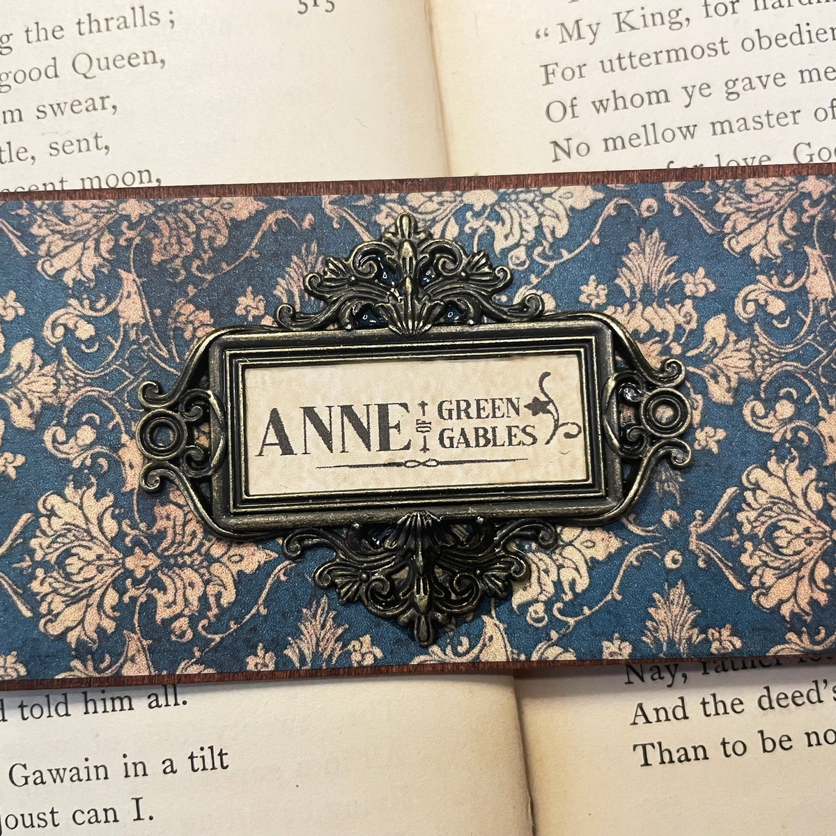 Anne of Green Gables Bookmark: Handmade Wood Bookmark with Tassel and Charm