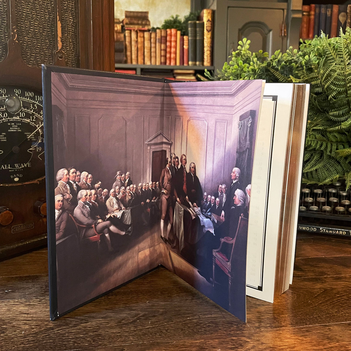 The Constitution of the United States of America and Selected Writings of the Founding Fathers, Collectible Hardcover Classic, Bonded Leather with Gilded Pages and Ribbon Marker