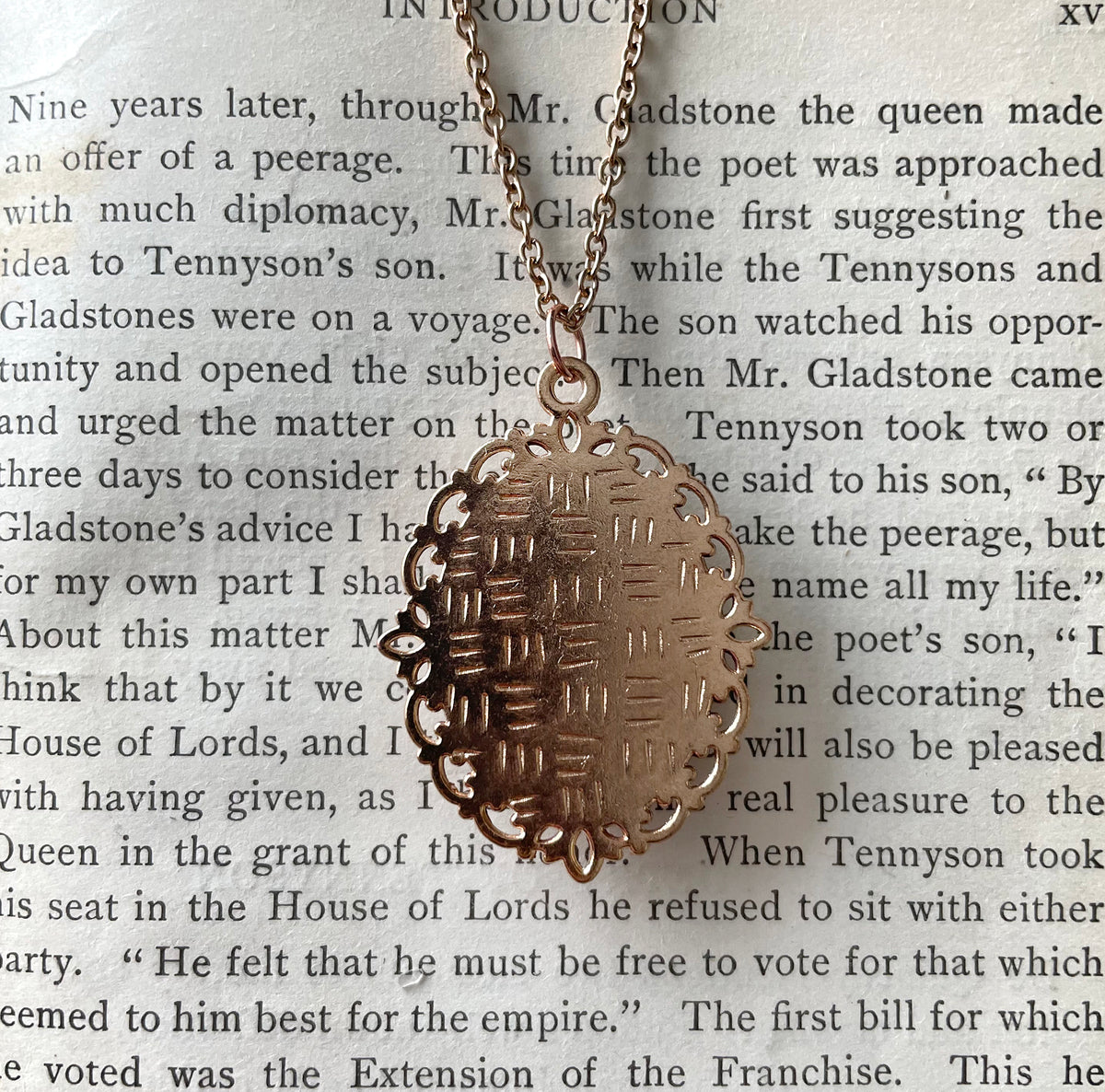 Charles Dickens Pendant Necklace, Rose Gold Necklace, Portrait Necklace, 18” rose gold chain