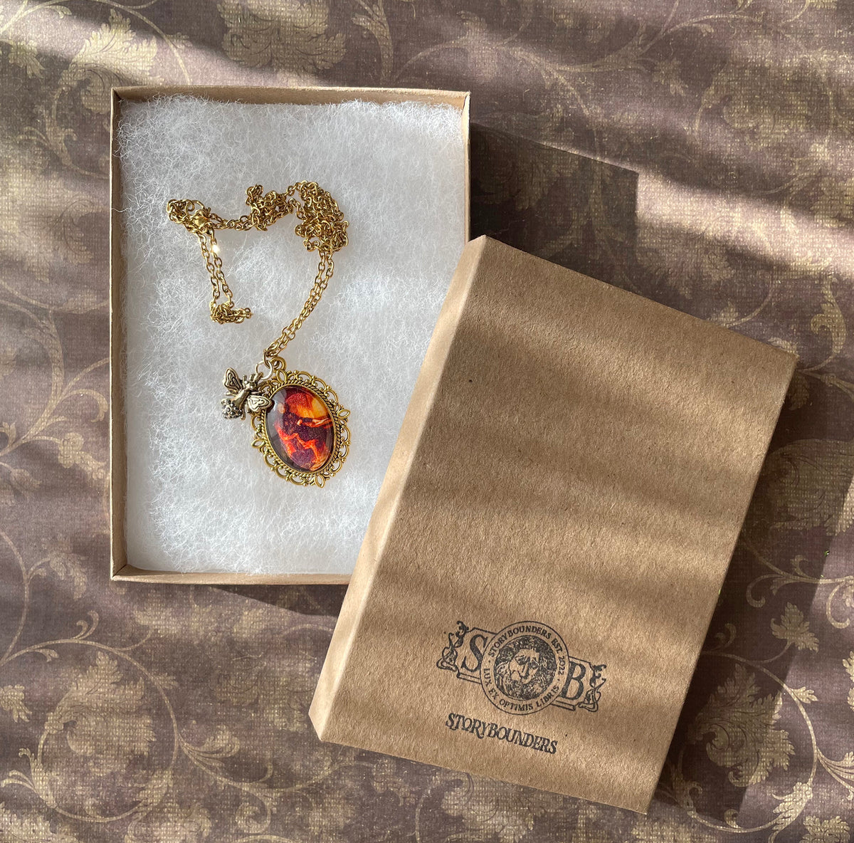 Charles Dickens Pendant Necklace, Gold Necklace, Portrait Necklace, 20” gold chain