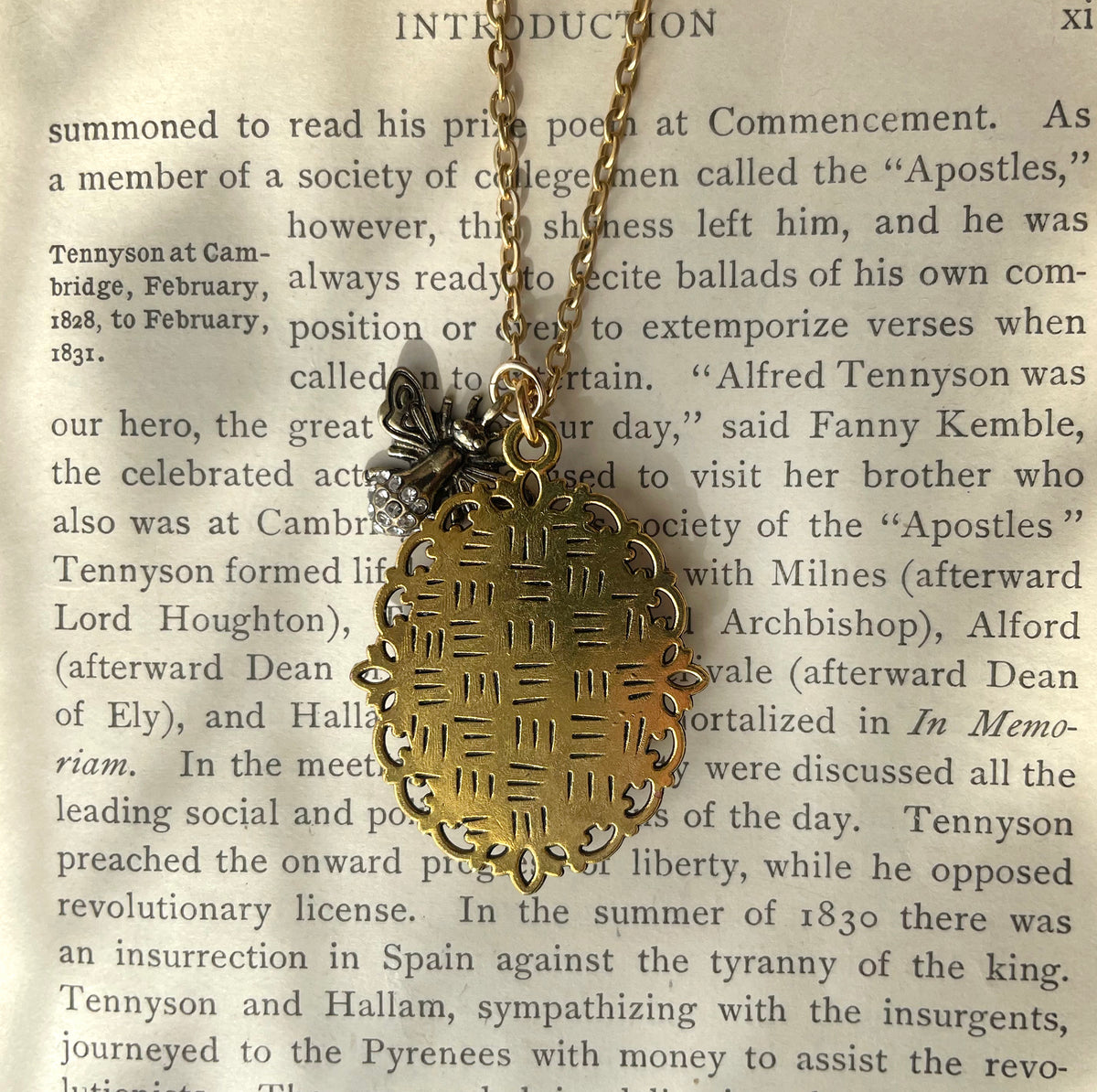 Amsterdam Orphan Girl Pendant Necklace, Gold Necklace, Portrait Necklace, 20” gold chain