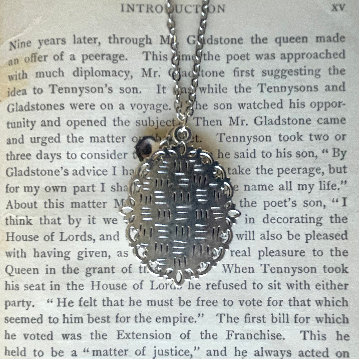 Amsterdam Orphan Girl Pendant Necklace, Silver Necklace, Portrait Necklace, 18” silver chain