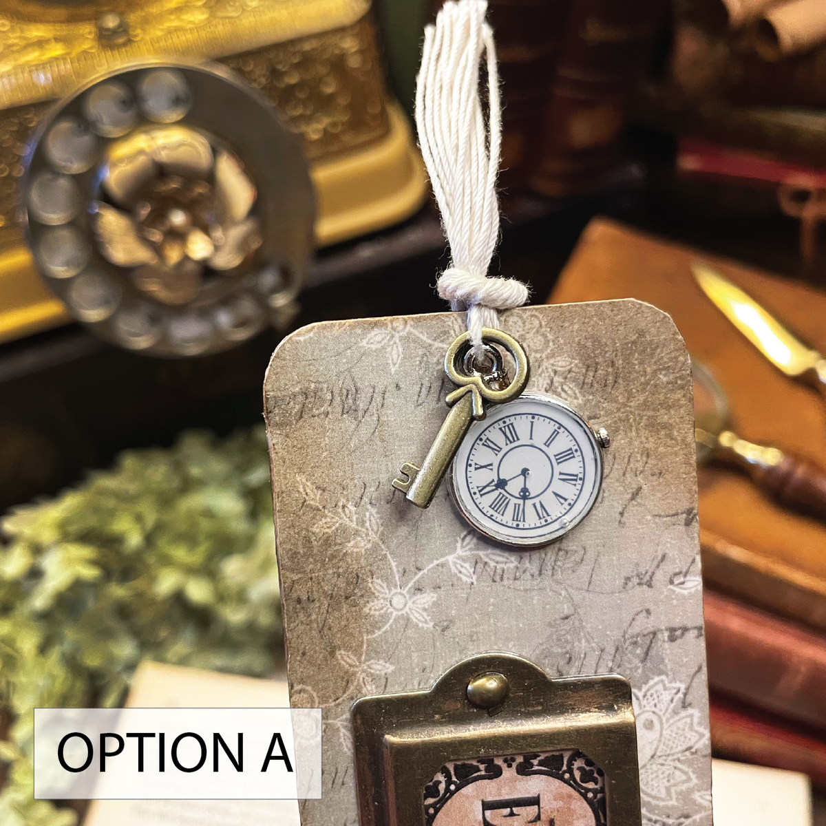 E.B. White Bookmark: Handmade Wood Bookmark with Tassel and Charm