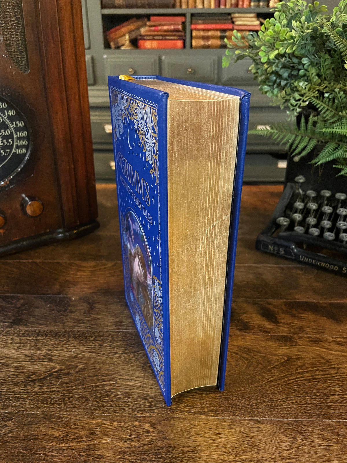 Grimm’s Complete Fairy Tales, Collectible Hardcover Classic, Bonded Leather with Gilded Pages and Ribbon Marker