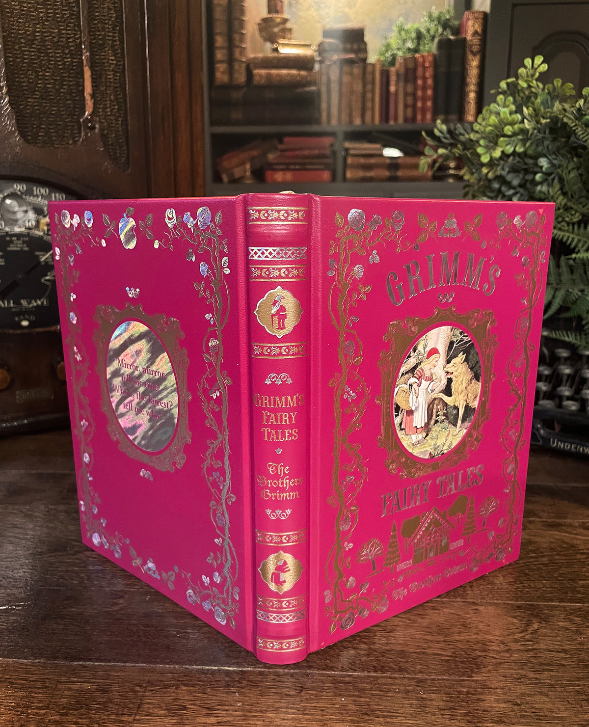 Grimm’s Fairy Tales, Collectible Hardcover Classic, Bonded Leather with Classic Illustrations, Gilded Pages, and Ribbon Marker