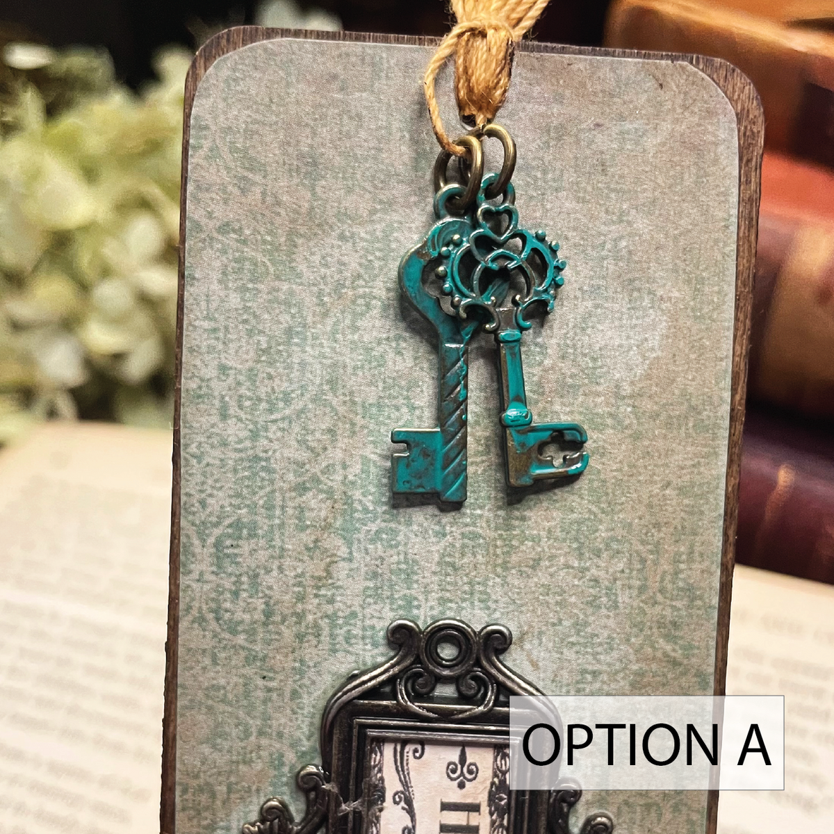 Harry Potter Bookmark: Handmade Wood Bookmark with Tassel and Charm