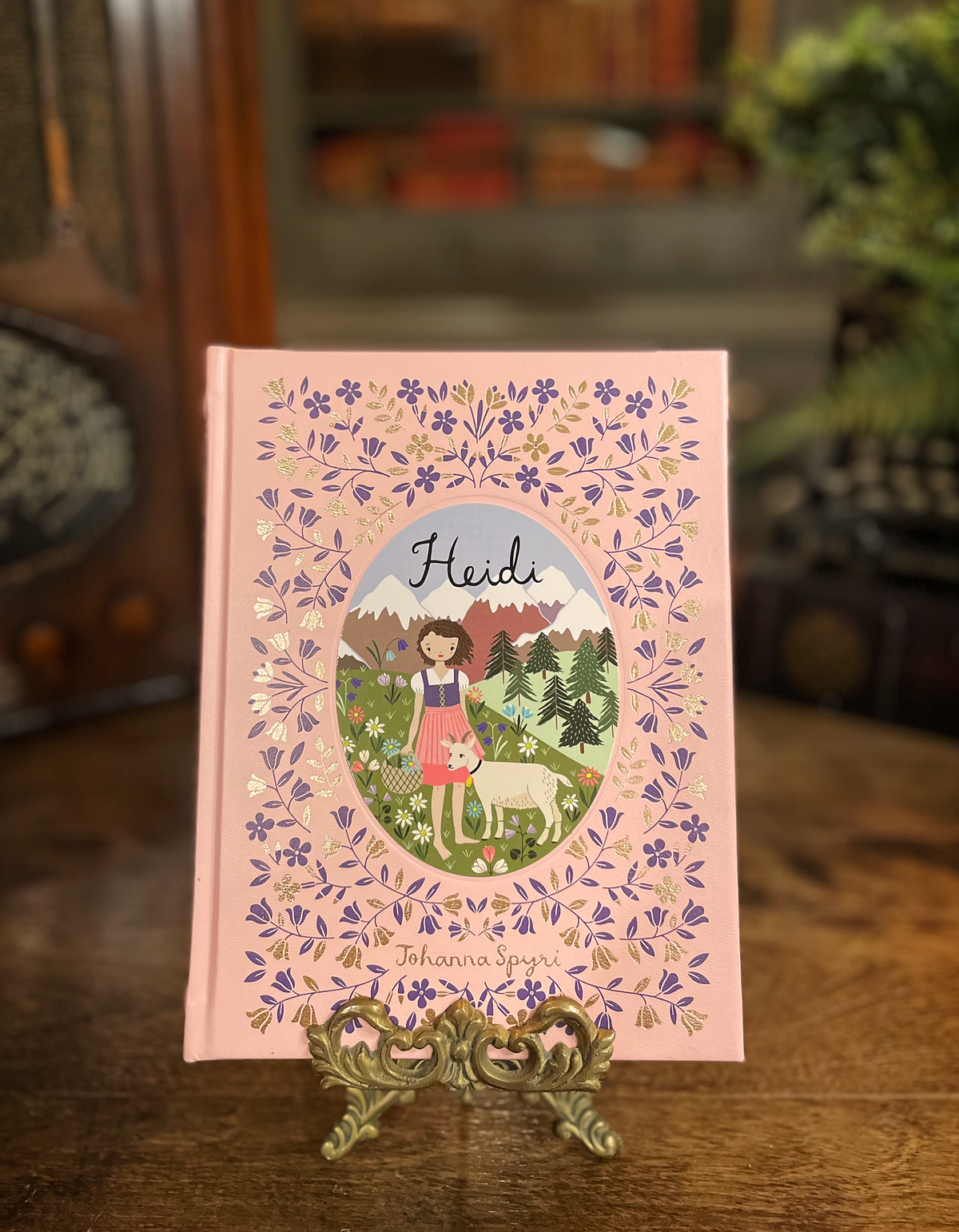 Heidi, Collectible Hardcover Classic, Bonded Leather with Classic Illustrations, Gilded Pages, and Ribbon Marker