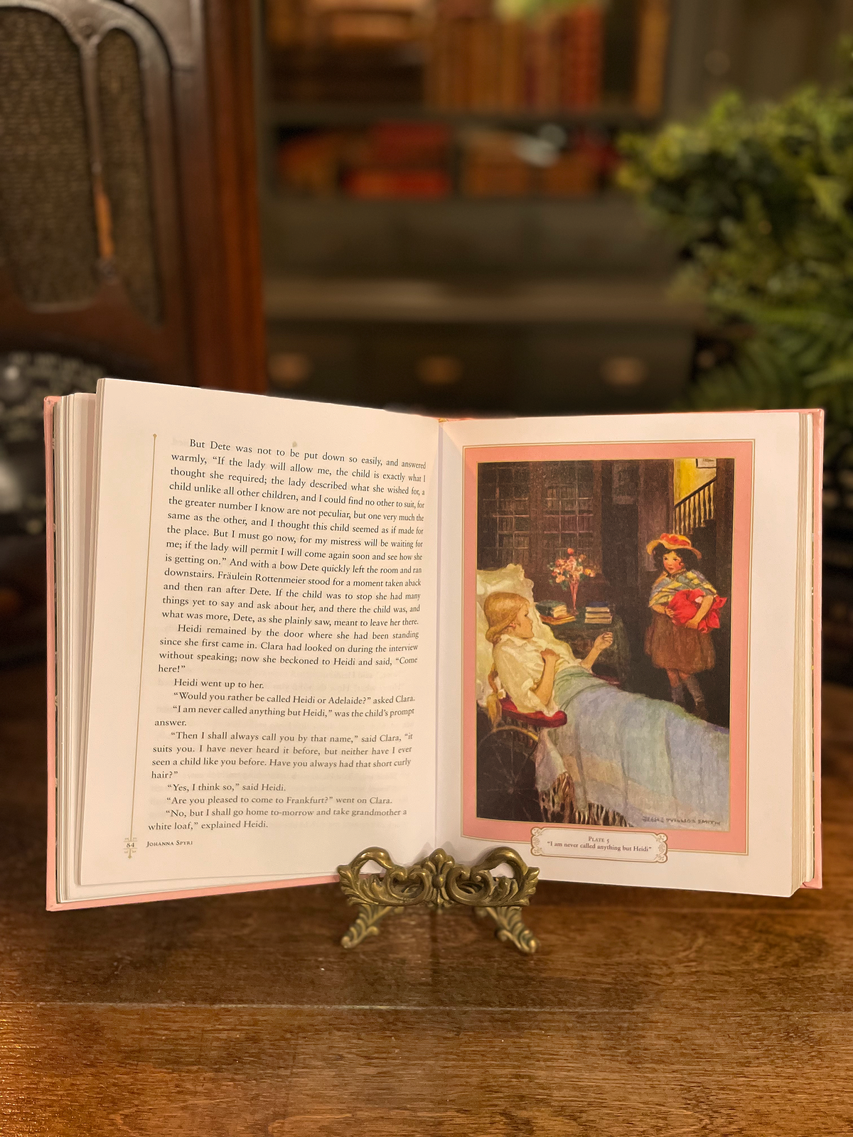Heidi, Collectible Hardcover Classic, Bonded Leather with Classic Illustrations, Gilded Pages, and Ribbon Marker