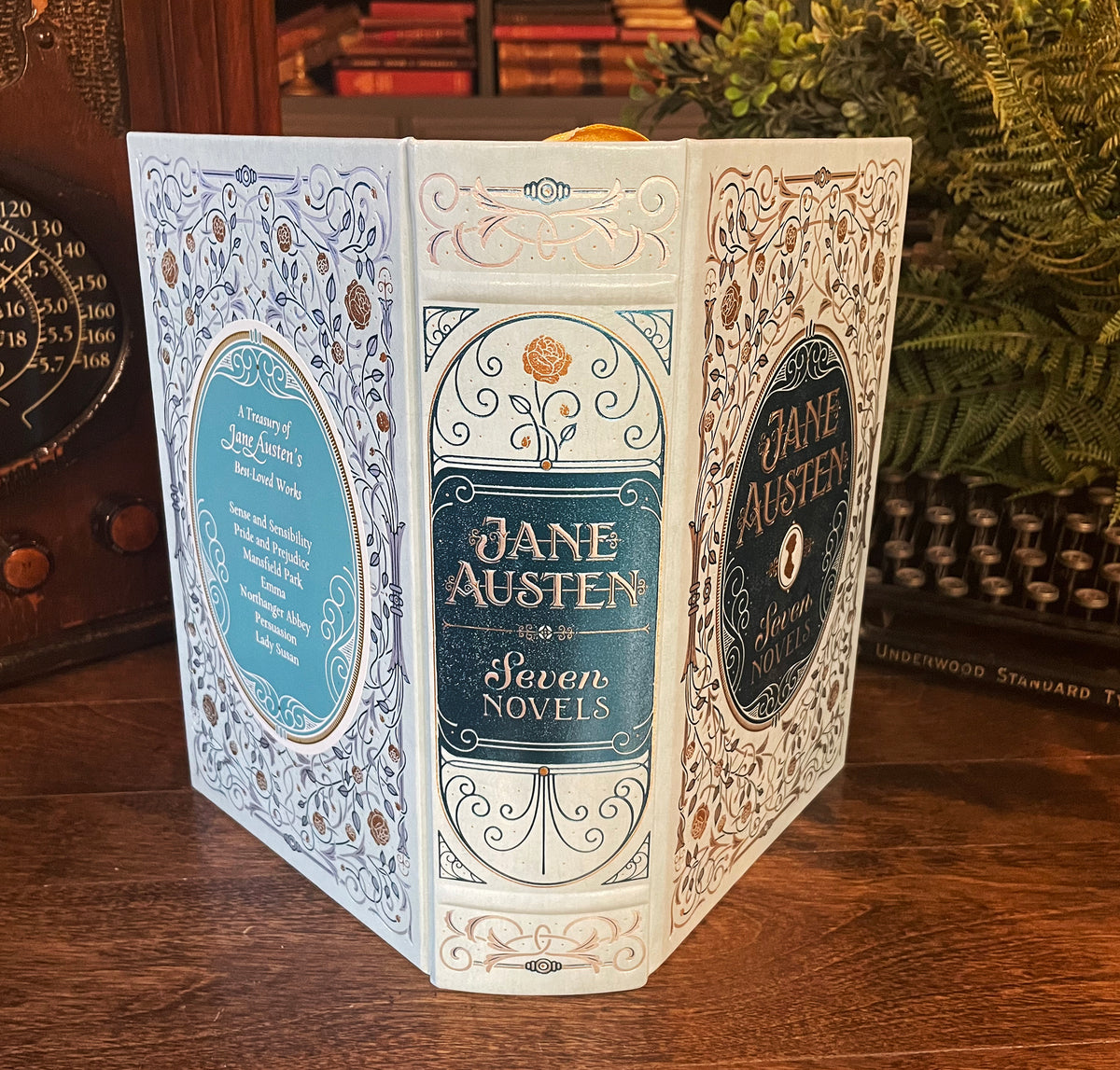 Jane Austen: Seven Novels, Collectible Hardcover Classic, Bonded Leather with Gilded Pages and Ribbon Marker
