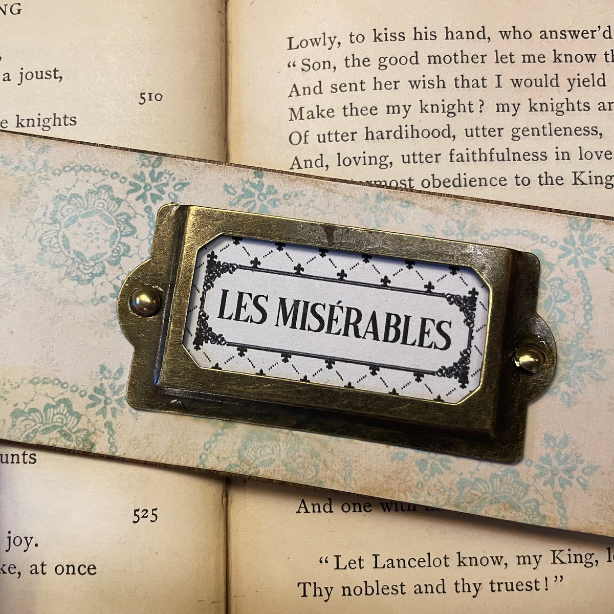 Les Miserables Bookmark: Handmade Wood Bookmark with Tassel and Charm
