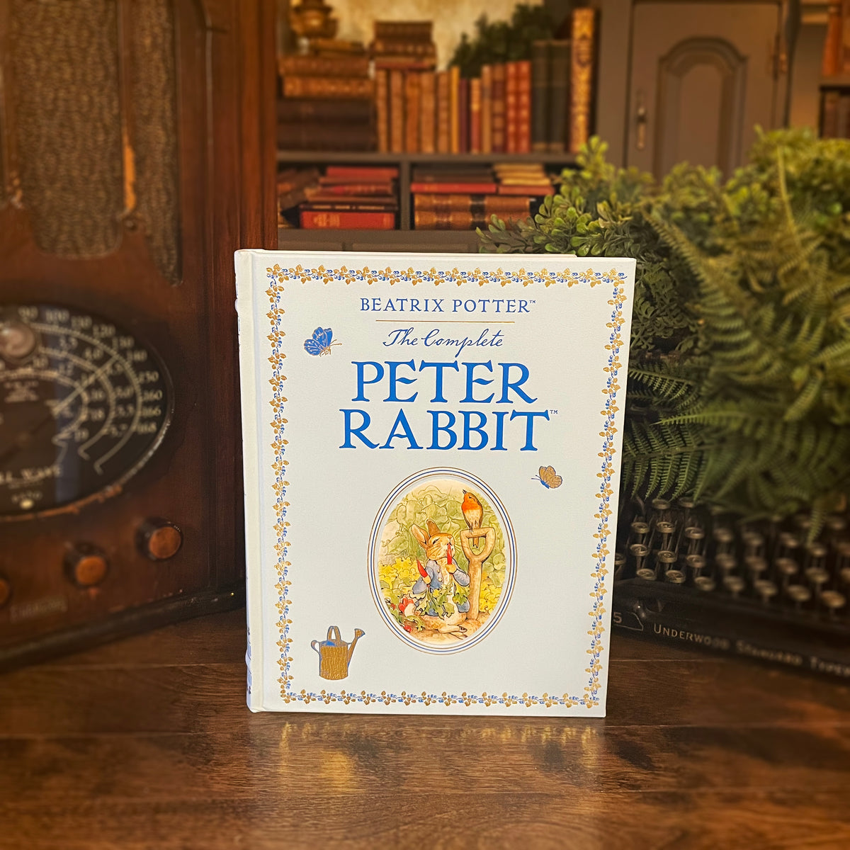 The Complete Peter Rabbit by Beatrix Potter, Collectible Hardcover Classic, Bonded Leather with Gilded Pages and Ribbon Marker