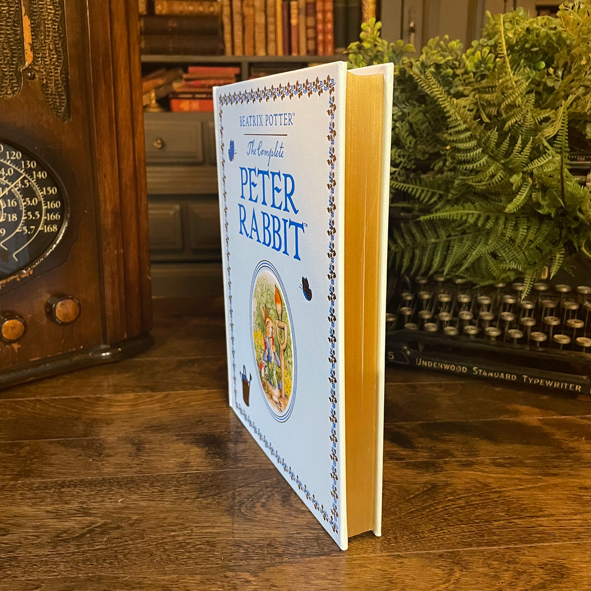 The Complete Peter Rabbit by Beatrix Potter, Collectible Hardcover Classic, Bonded Leather with Gilded Pages and Ribbon Marker
