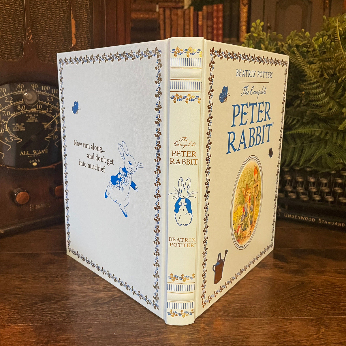 The Complete Peter Rabbit by Beatrix Potter, Collectible Hardcover Classic, Bonded Leather with Gilded Pages and Ribbon Marker