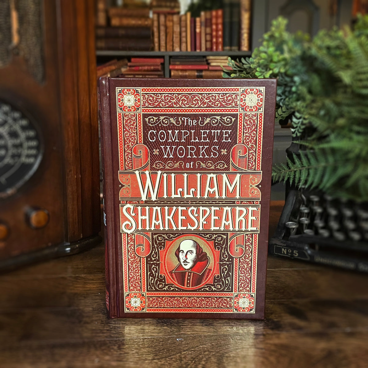 The Complete Works of William Shakespeare, Collectible Hardcover Classic, Bonded Leather with Gilded Pages and Ribbon Marker