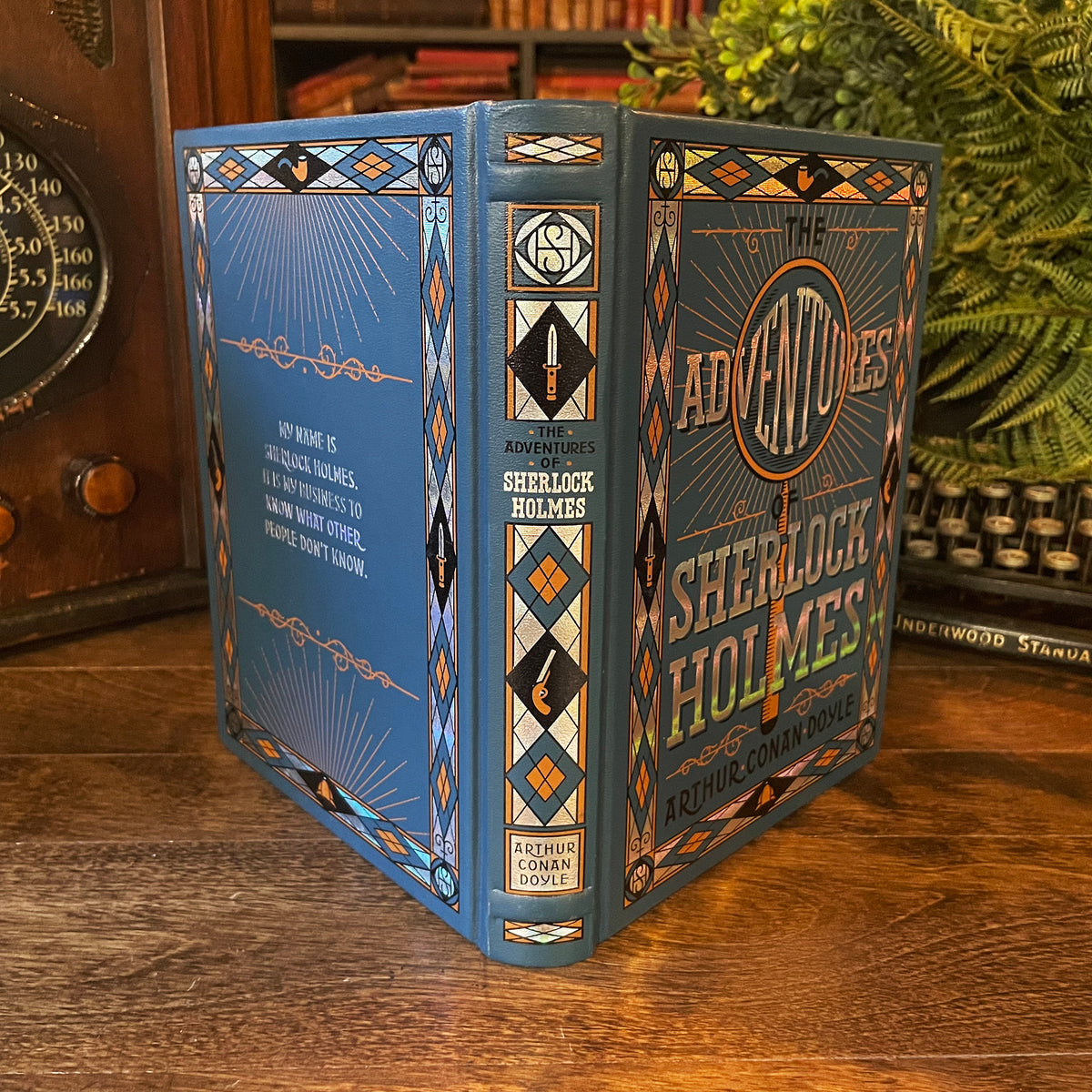 The Adventures of Sherlock Holmes, Collectible Hardcover Classic, Bonded Leather with Gilded Pages and Ribbon Marker