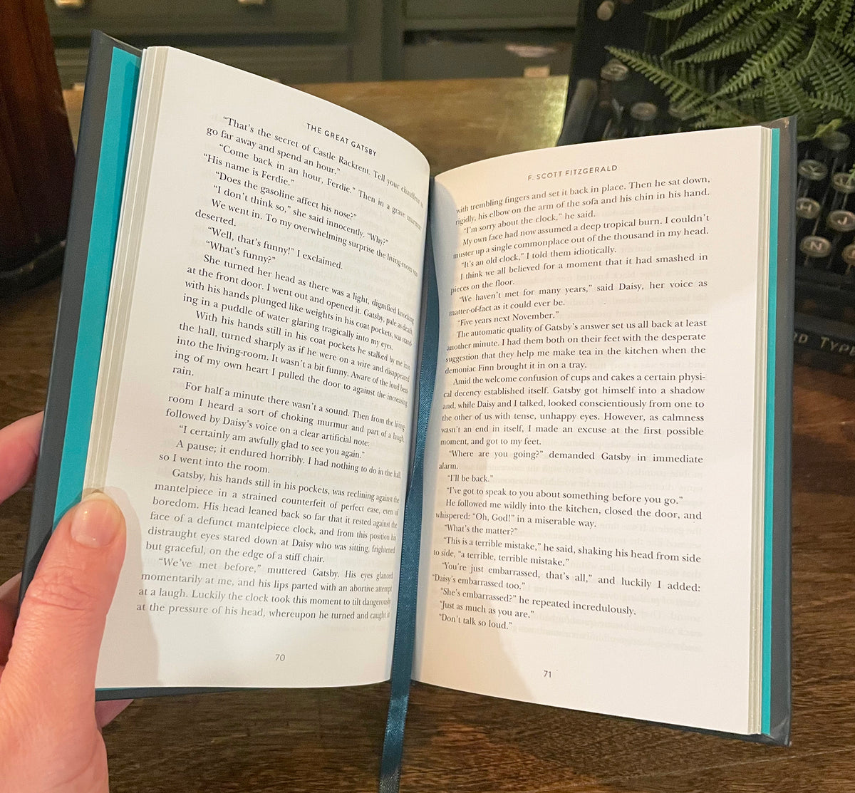 The Great Gatsby, Collectible Hardcover Classic, Gilded Pages, and Ribbon Marker