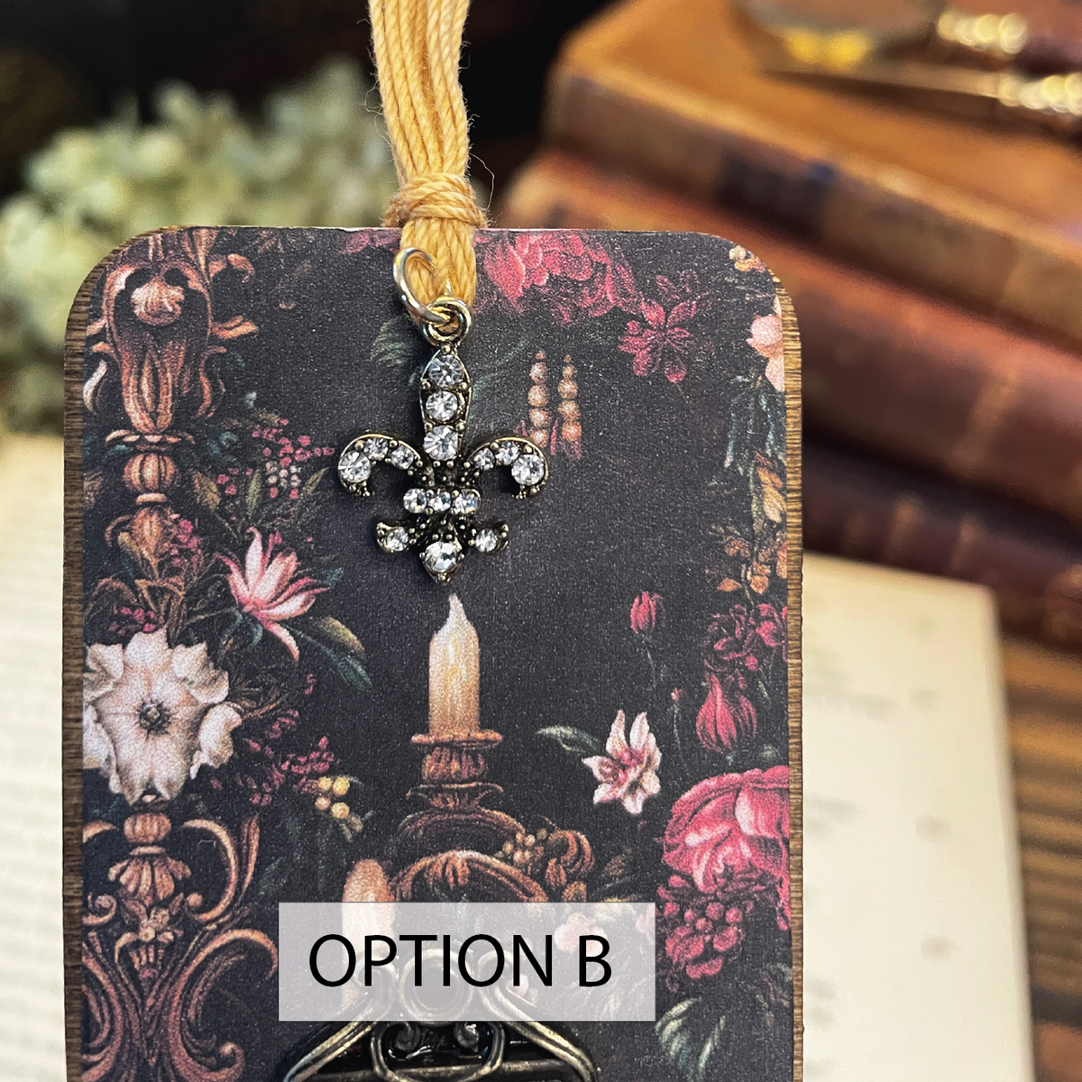 The Twelve Dancing Princesses Bookmark: Handmade Wood Bookmark with Tassel and Charm