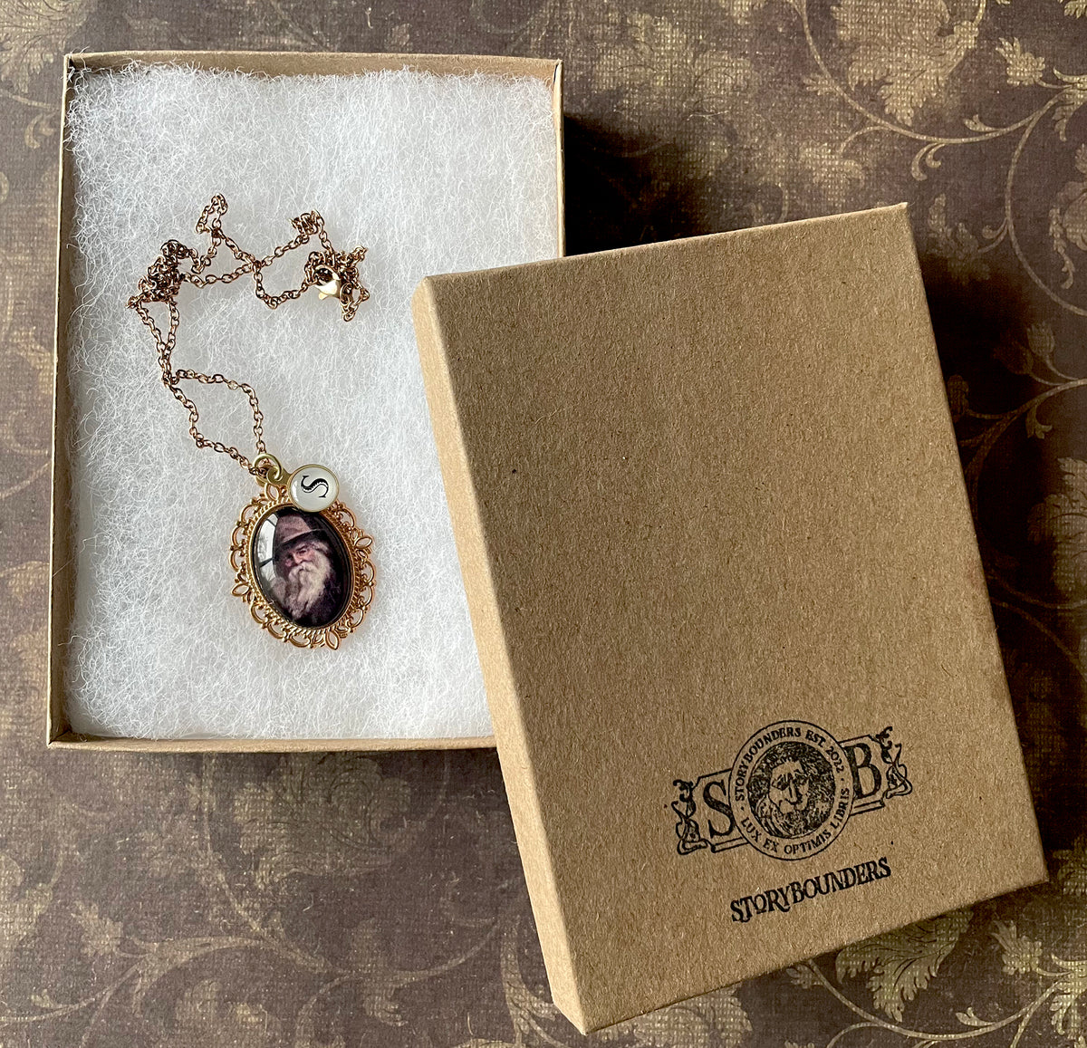 Walt Whitman Pendant Necklace, Rose Gold Necklace, Portrait Necklace, 18” rose gold chain